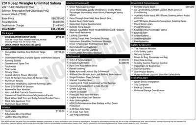 2019 Jeep Wrangler Unlimited Sahara 4x4
