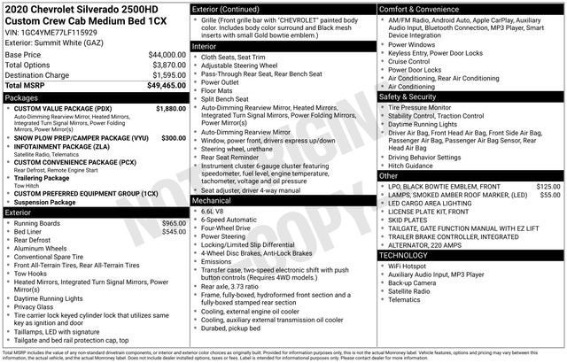 2020 Chevrolet Silverado 2500 HD Custom