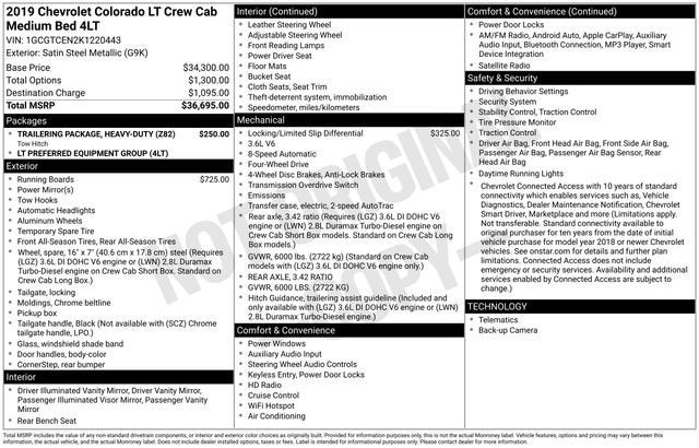 2019 Chevrolet Colorado 4WD LT