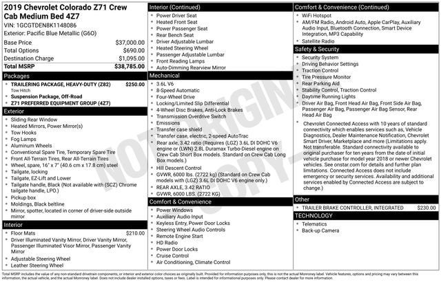 2019 Chevrolet Colorado 4WD Z71