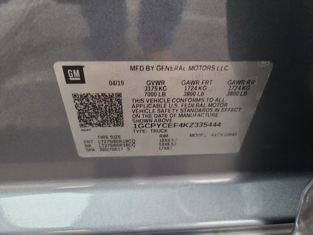 2019 Chevrolet Silverado 1500 Custom Trail Boss