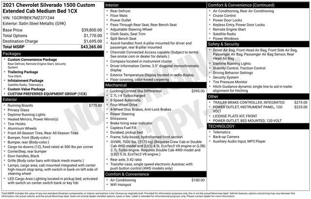 2021 Chevrolet Silverado 1500 Custom