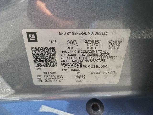 2019 Chevrolet Silverado 1500 Custom Trail Boss