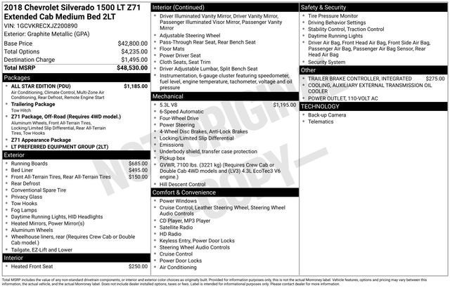 2018 Chevrolet Silverado 1500 LT