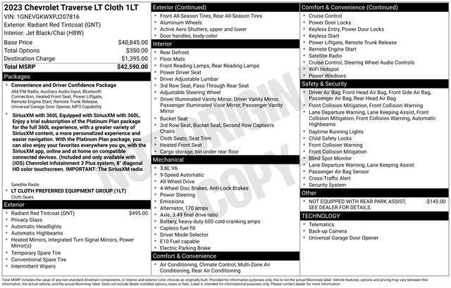 2023 Chevrolet Traverse LT Cloth