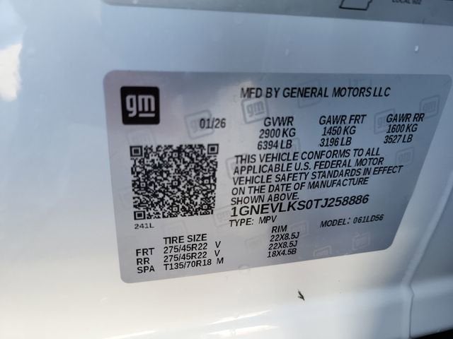 2026 Chevrolet Traverse RS