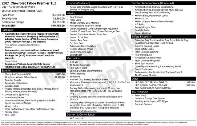 2021 Chevrolet Tahoe Premier
