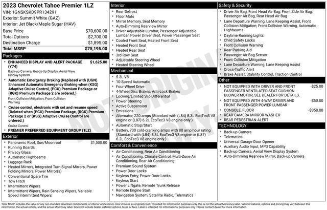 2023 Chevrolet Tahoe Premier