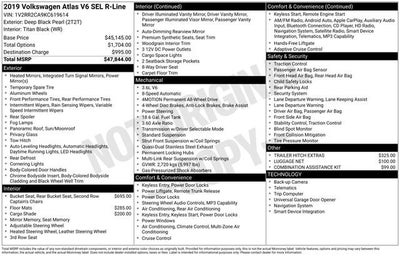 2019 Volkswagen Atlas 3.6L V6 SEL R-Line