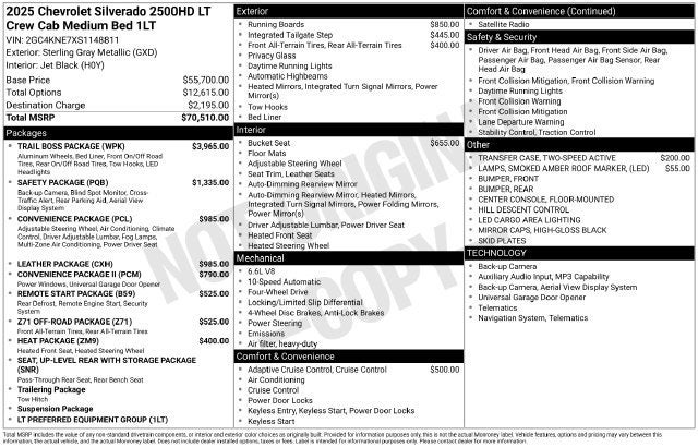 2025 Chevrolet Silverado 2500 HD LT