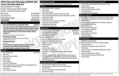 2026 Chevrolet Silverado 2500 HD ZR2