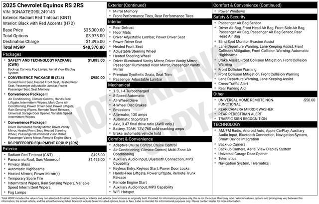 2025 Chevrolet Equinox RS