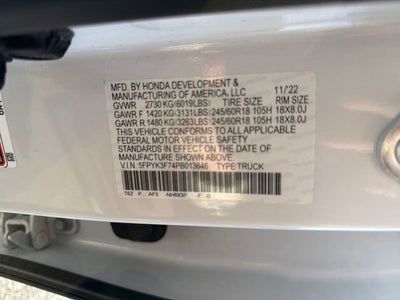 2023 Honda Ridgeline RTL-E