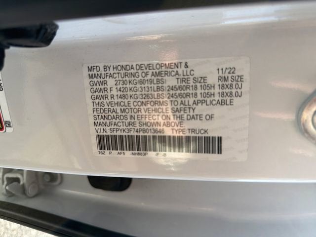 2023 Honda Ridgeline RTL-E