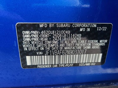 2022 Subaru WRX Premium