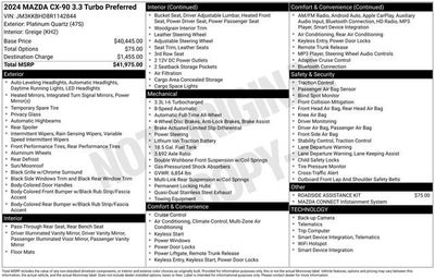 2024 Mazda Mazda CX-90 3.3 Turbo Preferred