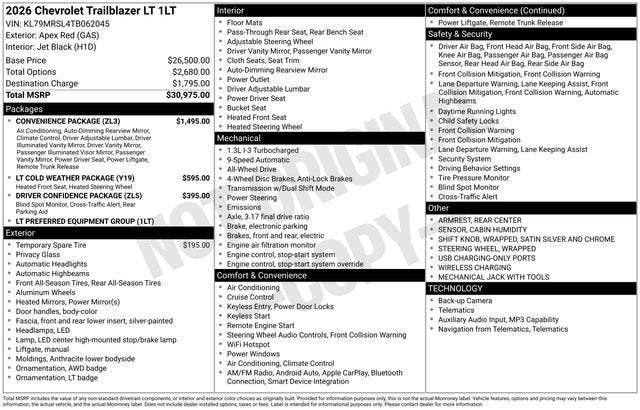 2026 Chevrolet Trailblazer LT