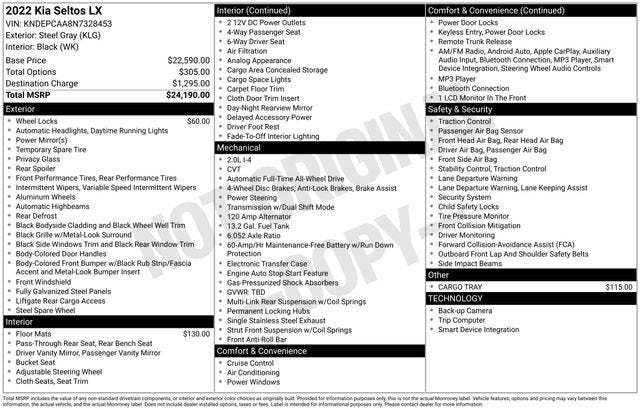2022 Kia Seltos LX
