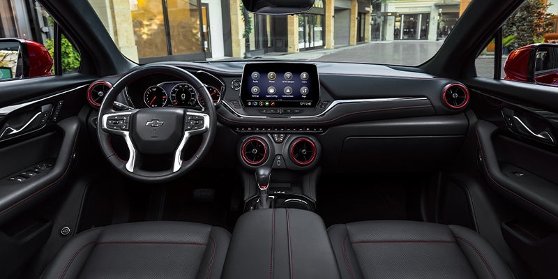 Blazer showcasing its Interior features