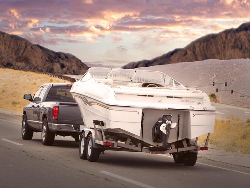 Silverado-HD model with boat view
