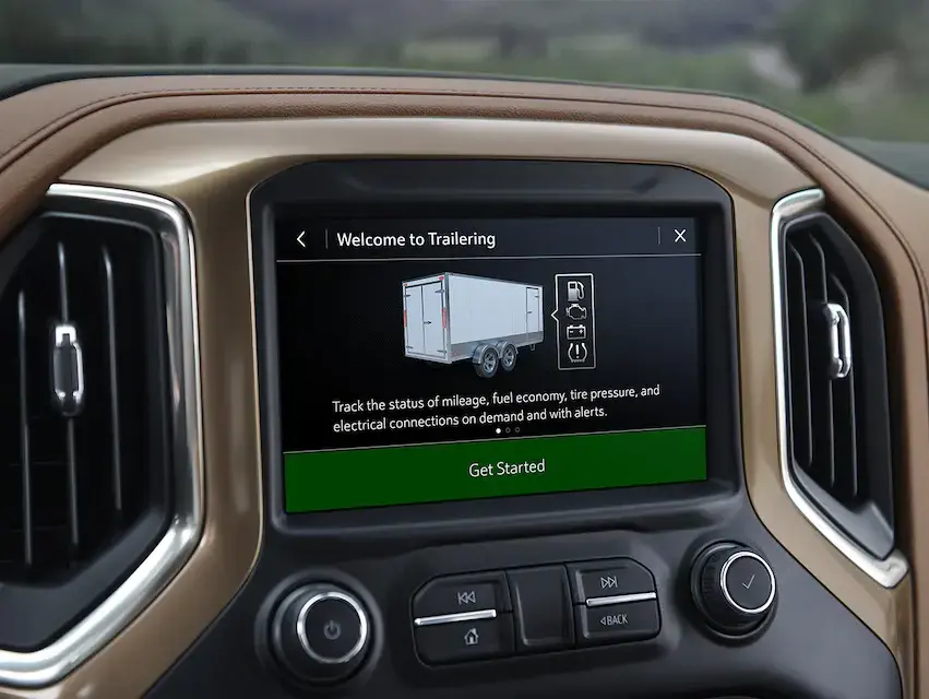 Silverado showing In-Vehicle Trailering System
